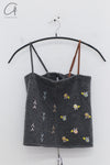 YANYAN KNITS 24 Autumn and Winter Embroidered Apron Top YYK-YYW24-1281-HUI Gray